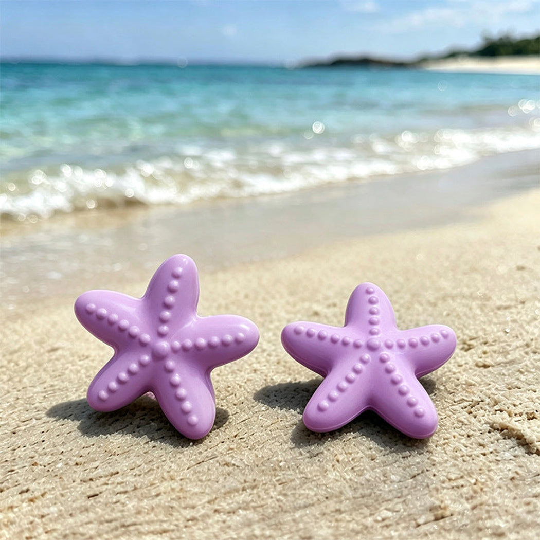 Bunli - DIY 10 Pack Colorful Pierced Starfish Button