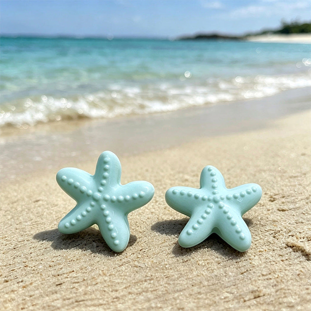 Bunli - DIY 10 Pack Colorful Pierced Starfish Button
