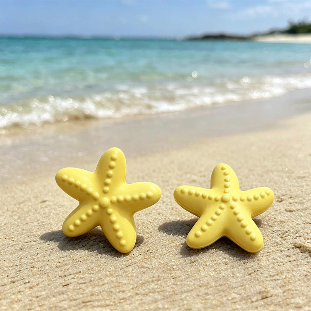 Bunli - DIY 10 Pack Colorful Pierced Starfish Button