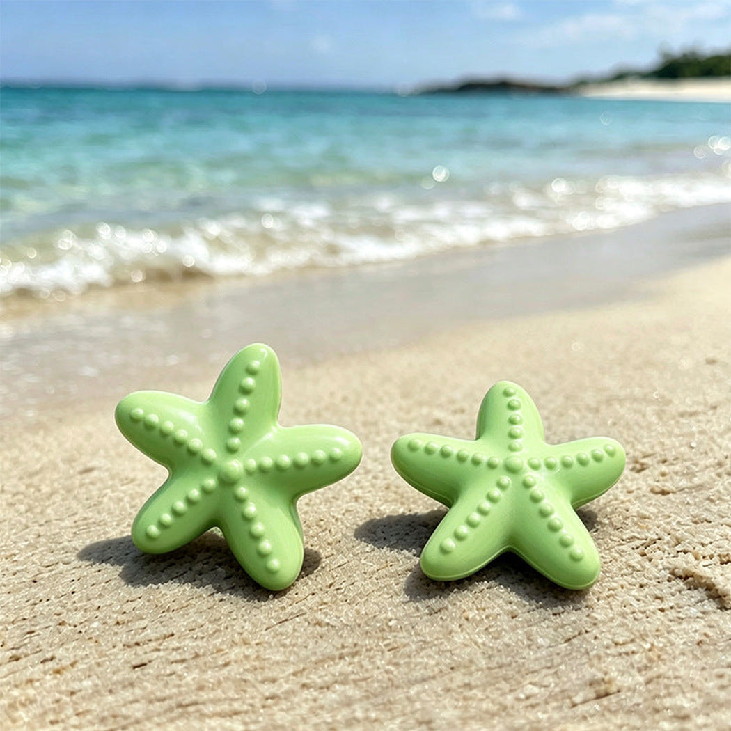 Bunli - DIY 10 Pack Colorful Pierced Starfish Button