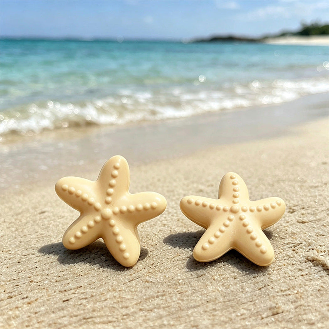 Bunli - DIY 10 Pack Colorful Pierced Starfish Button