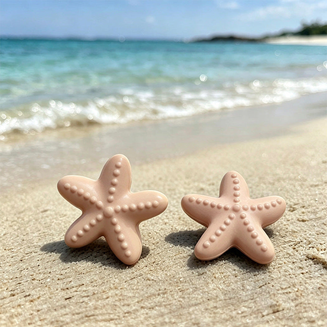 Bunli - DIY 10 Pack Colorful Pierced Starfish Button