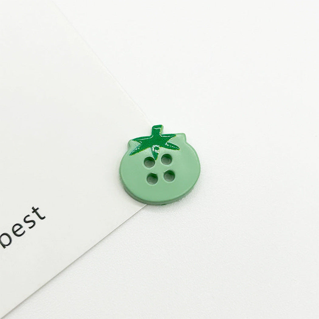 Bunli - DIY 10 Pack Tomato-Shaped Four-Hole Button