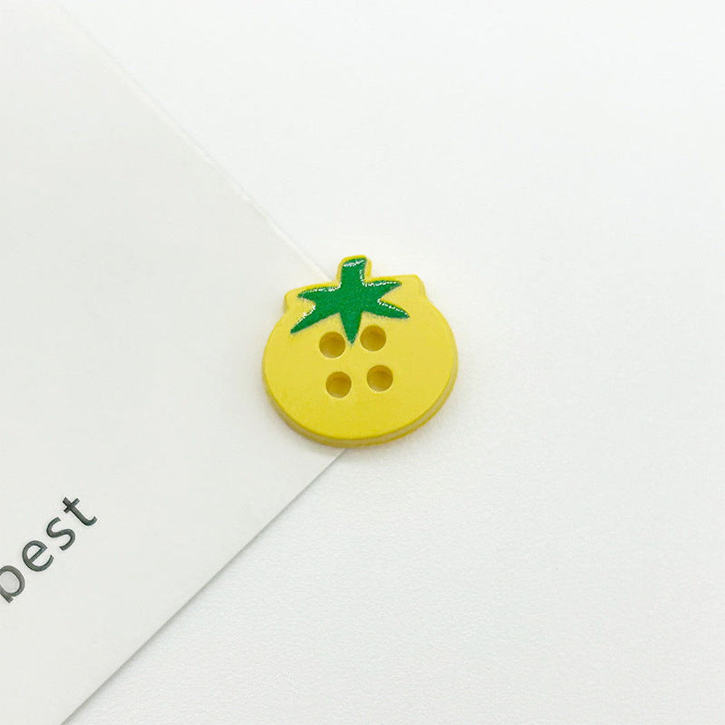 Bunli - DIY 10 Pack Tomato-Shaped Four-Hole Button