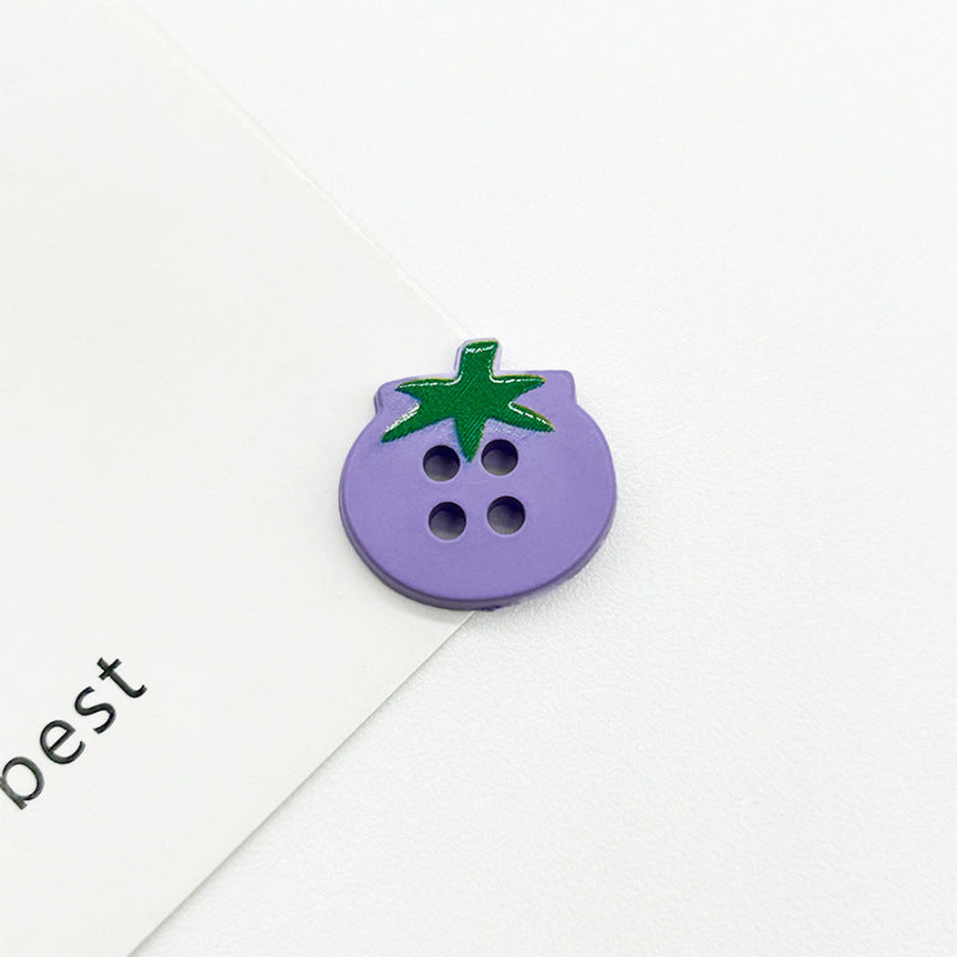 Bunli - DIY 10 Pack Tomato-Shaped Four-Hole Button