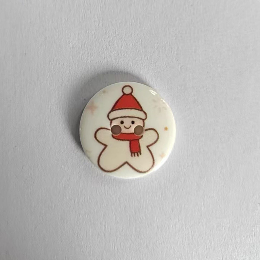 Bunli - DIY 10 Pack Christmas Motif Two-Hole Button