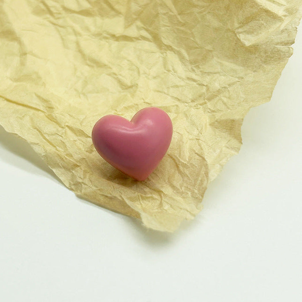 Bunli - DIY 10 Pack Glossy Heart-Shaped Shank Button