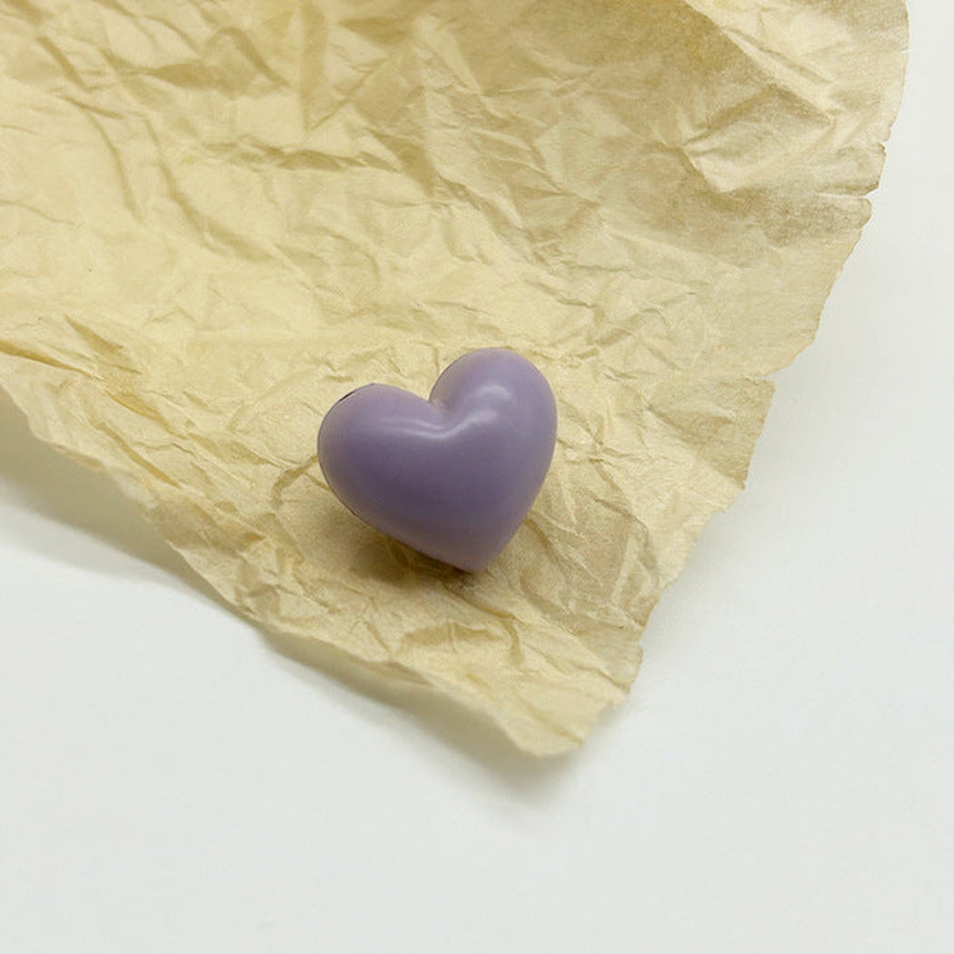 Bunli - DIY 10 Pack Glossy Heart-Shaped Shank Button