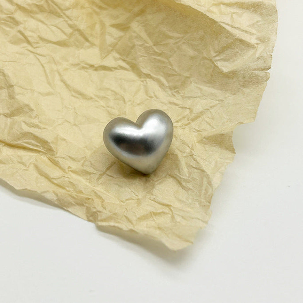 Bunli - DIY 10 Pack Glossy Heart-Shaped Shank Button