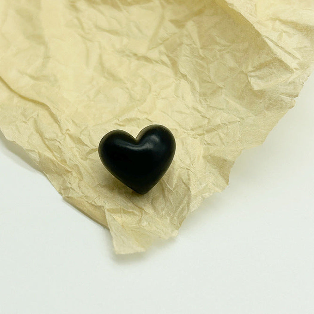 Bunli - DIY 10 Pack Glossy Heart-Shaped Shank Button
