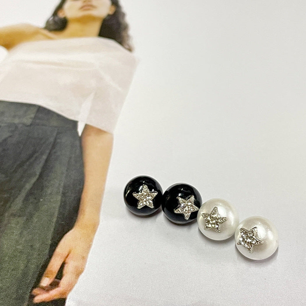 Bunli - DIY 10 Pack Star Rhinestone Round Button