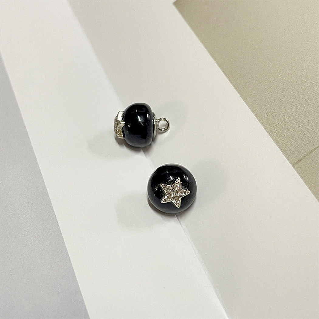 Bunli - DIY 10 Pack Star Rhinestone Round Button