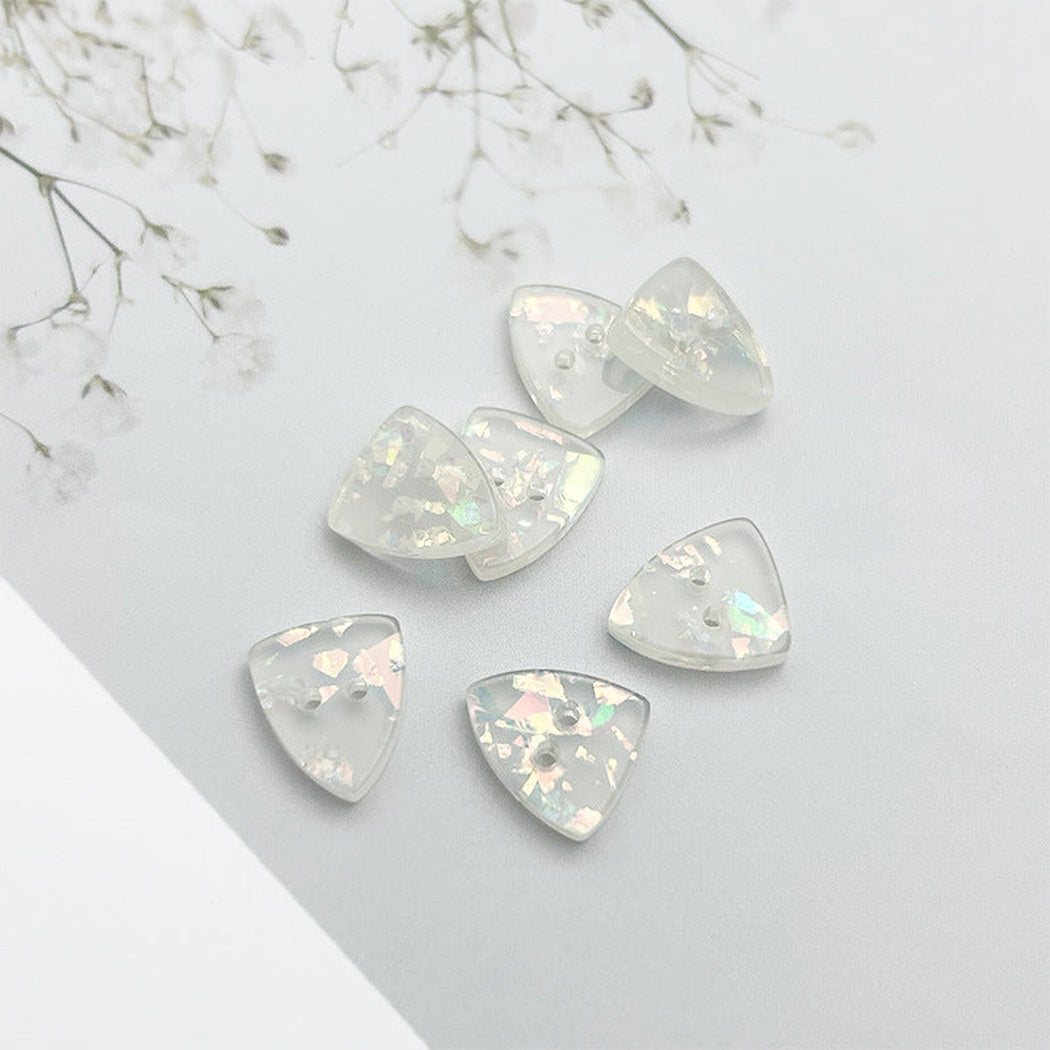 Bunli - DIY 10 Pack Iridescent Mixed-Shape Two-Hole Button