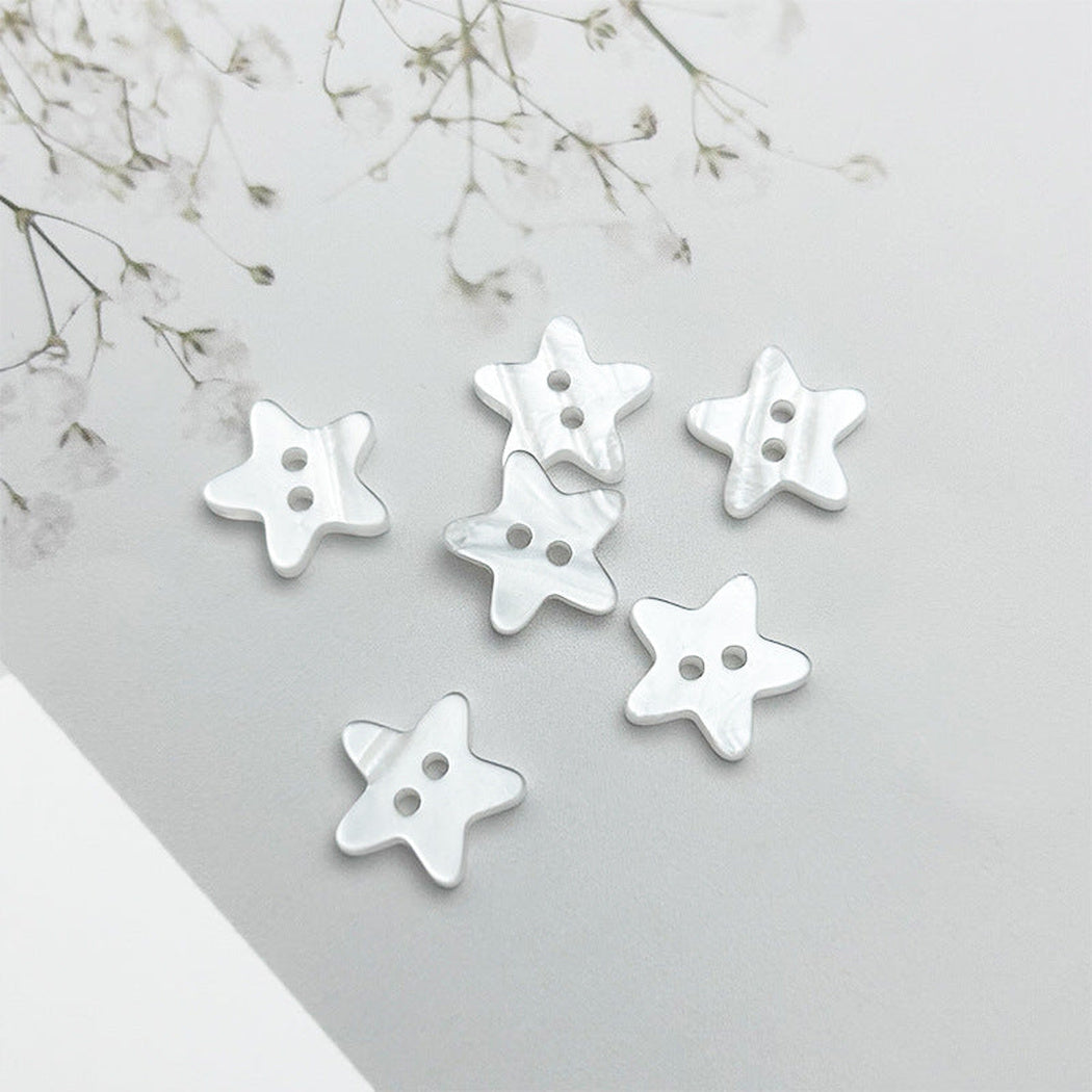 Bunli - DIY 10 Pack Iridescent Mixed-Shape Two-Hole Button