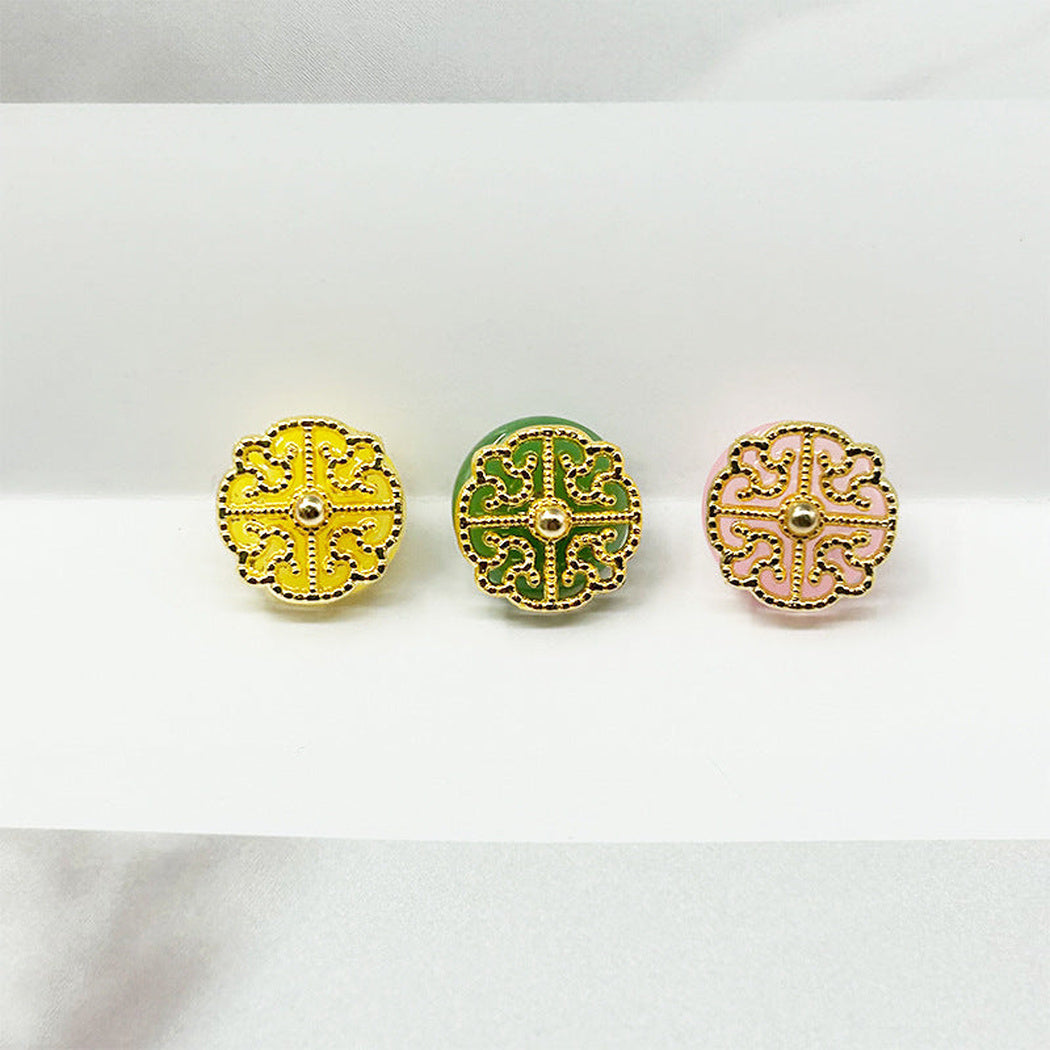 Bunli - DIY 10 Pack Stone-Effect Ring Button