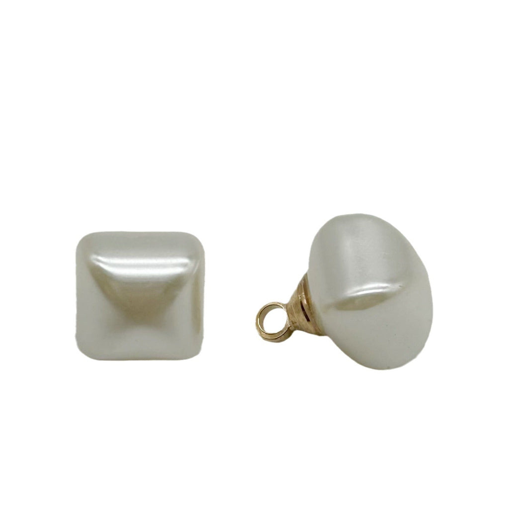 Bunli - DIY 10 Pack Pearl-Effect Square and Round Button