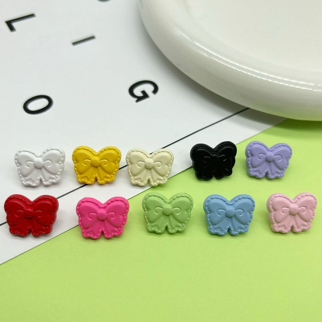 Bunli - DIY 10 Pack Bow-Shaped Two-Hole Button