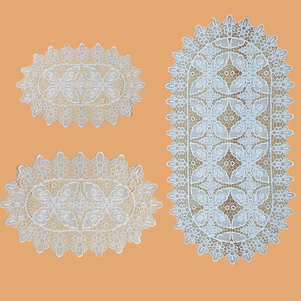 Velin - Butterfly Motif Floral Openwork Placemat