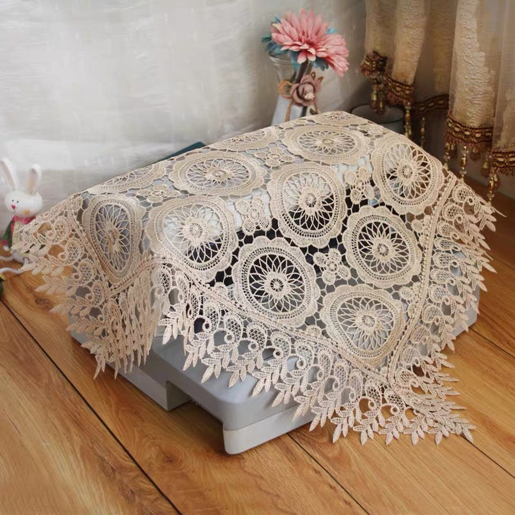 Avelin - Square Floral Medallion Openwork Tablecloth