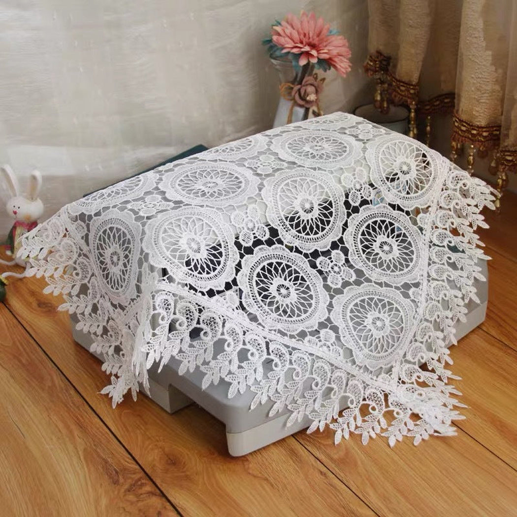 Avelin - Square Floral Medallion Openwork Tablecloth