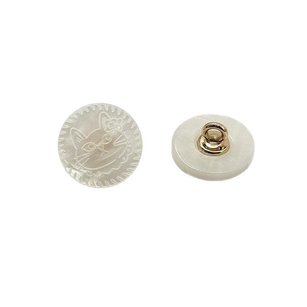 Bunli - DIY 10 Pack Round Engraved Animal Button