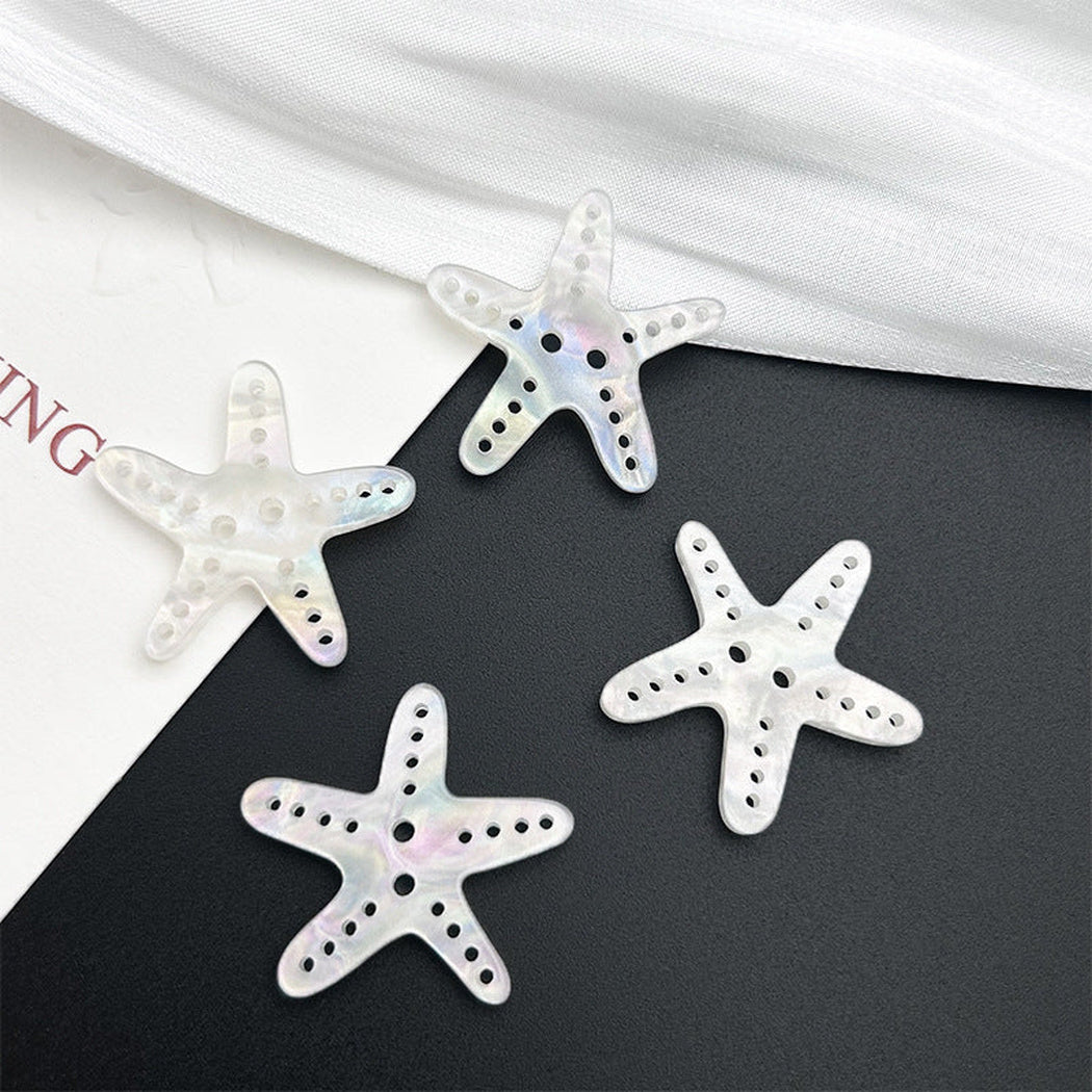 Bunli - DIY 10 Pack Iridescent Starfish-Shaped Button
