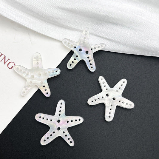 Bunli - DIY 10 Pack Iridescent Starfish-Shaped Button
