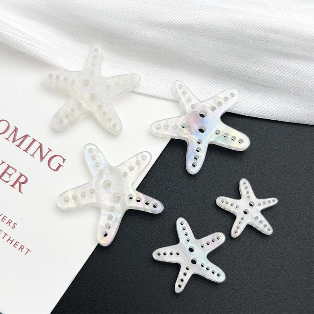 Bunli - DIY 10 Pack Iridescent Starfish-Shaped Button