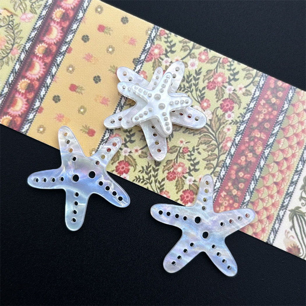 Bunli - DIY 10 Pack Iridescent Starfish-Shaped Button