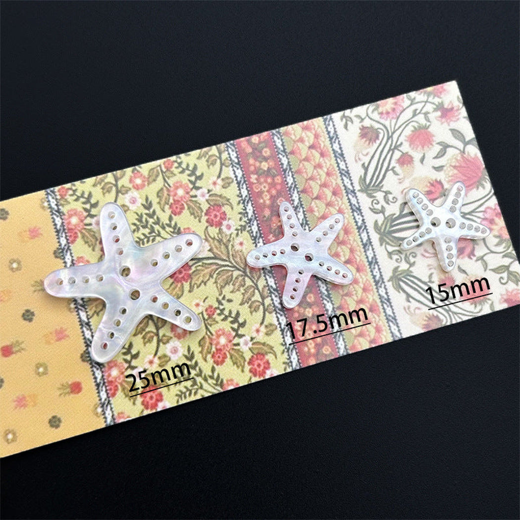 Bunli - DIY 10 Pack Iridescent Starfish-Shaped Button