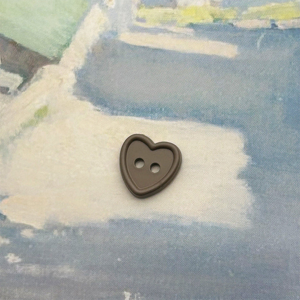 Bunli - DIY 10 Pack Heart-Shaped Two-Hole Button