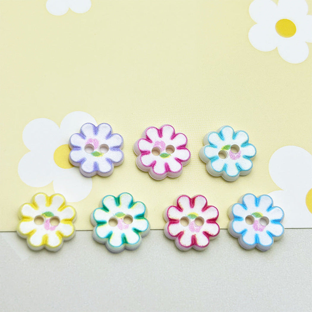 Bunli - DIY 10 Pack Two-Hole Flower-Shaped Button