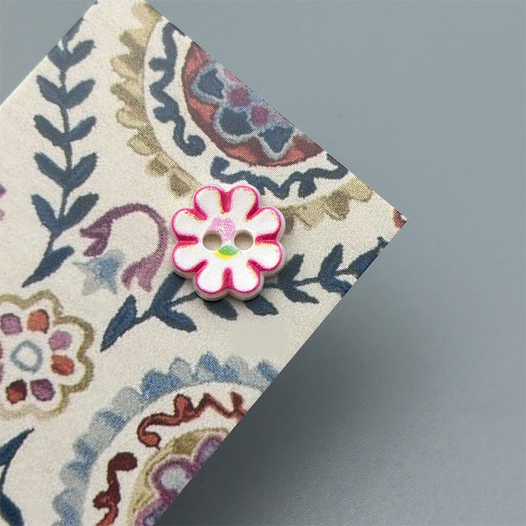 Bunli - DIY 10 Pack Two-Hole Flower-Shaped Button
