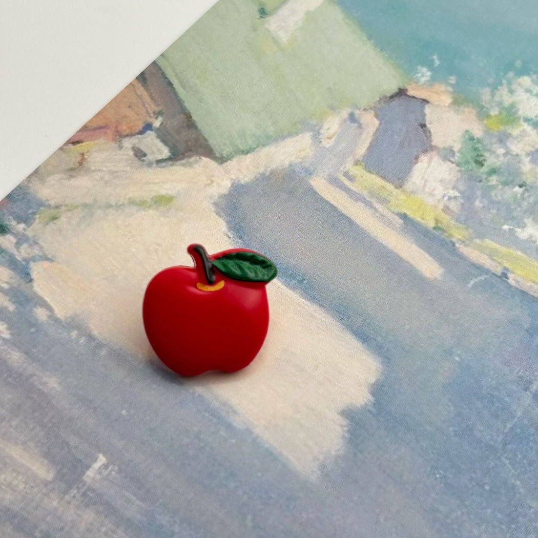 Bunli - DIY 10 Pack Red Apple-Shaped Shank Button