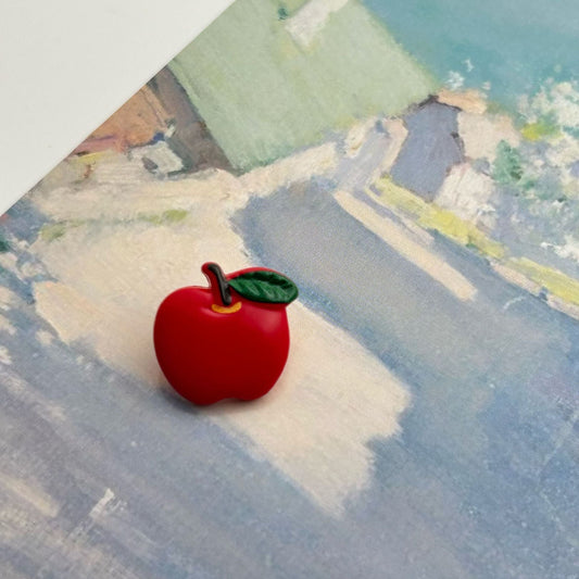 Bunli - DIY 10 Pack Red Apple-Shaped Shank Button