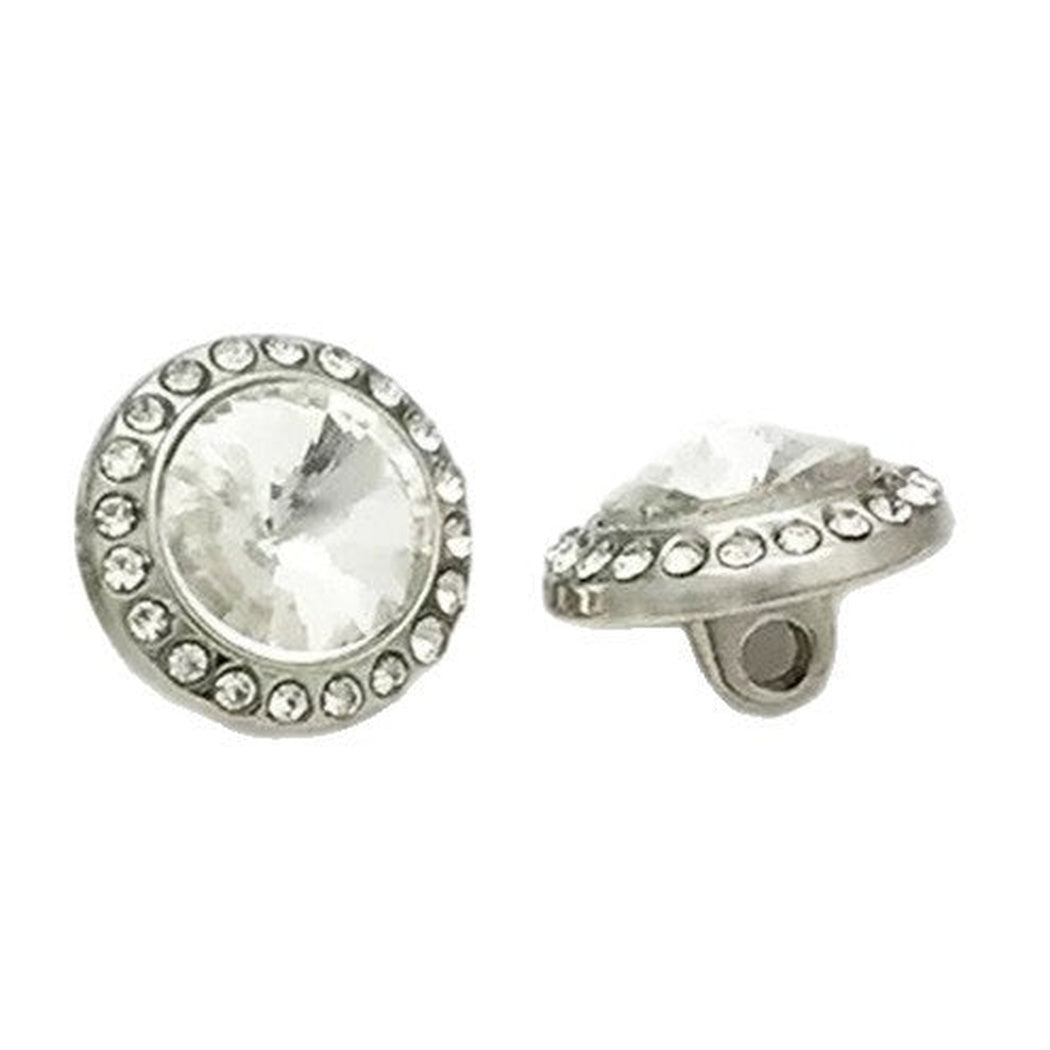Bunli - DIY 10 Pack Faceted-Center Beaded-Halo Shank Button
