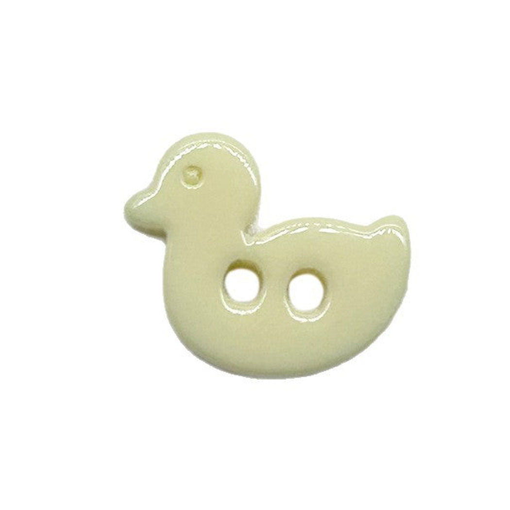 Bunli - DIY 10 Pack Duck-Shaped Glossy Two-Hole Button