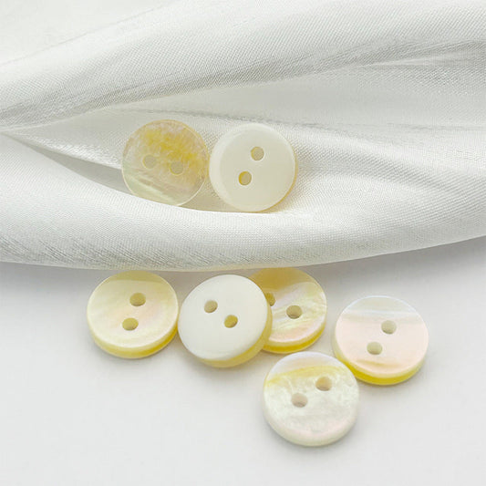 Bunli - DIY 10 Pack Iridescent Concave Two-Hole Button