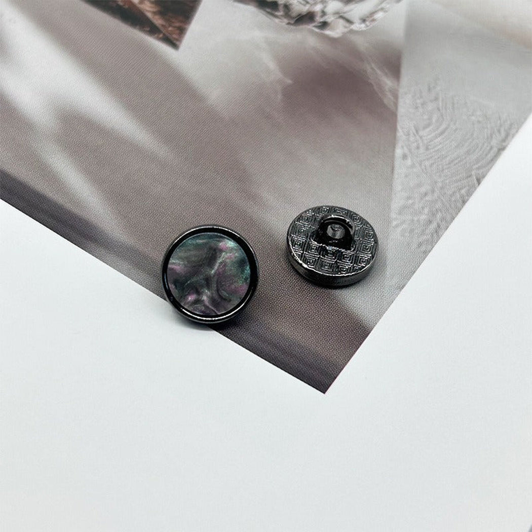 Bunli - DIY 10 Pack Swirled-Inlay Rimmed Shank Button