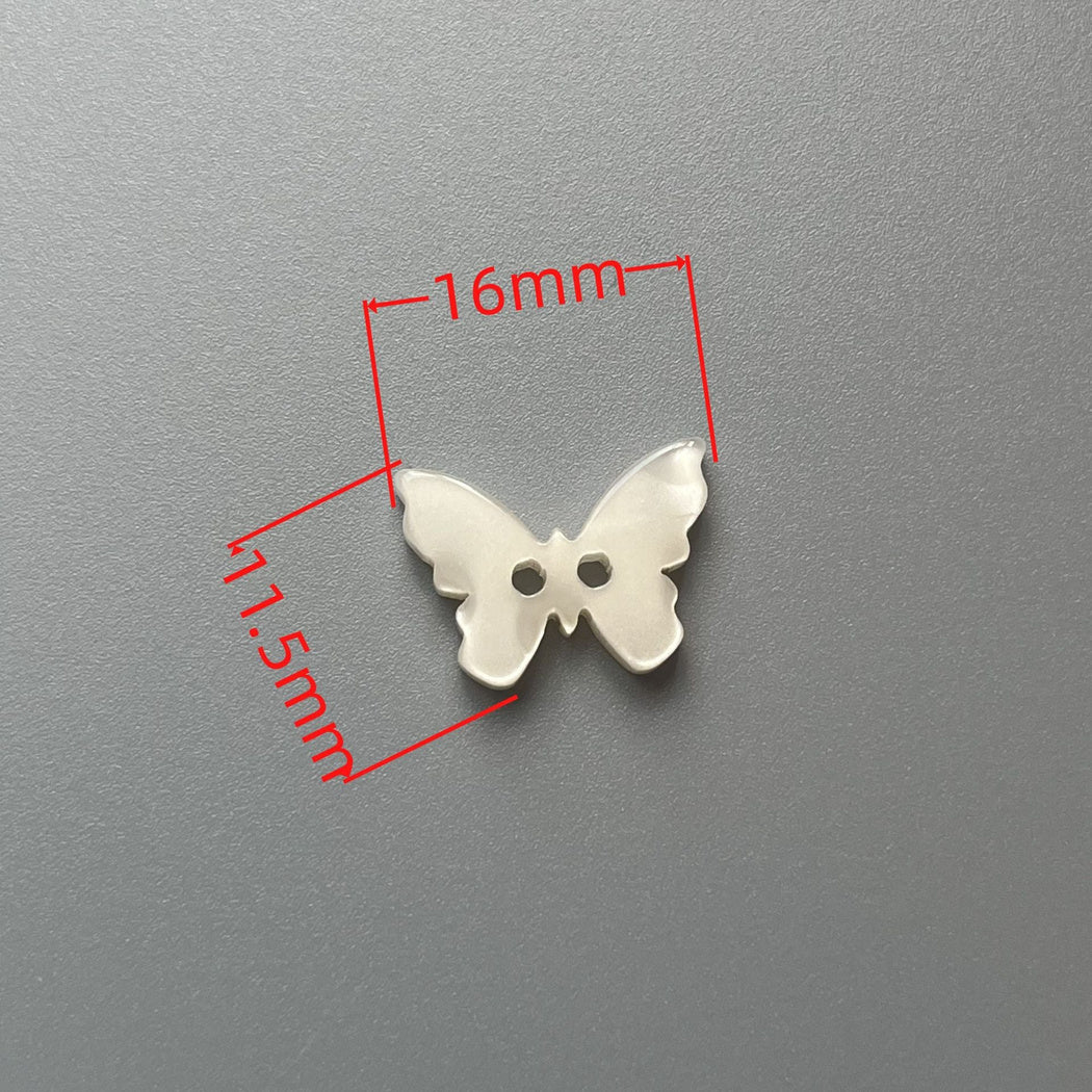 Bunli - DIY 10 Pack Lustrous Butterfly Two-Hole Button