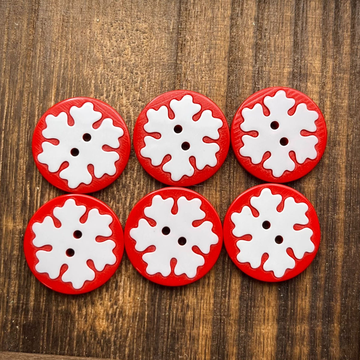 Bunli - DIY 10 Pack Festive Tree Snowflake Two-Hole Button