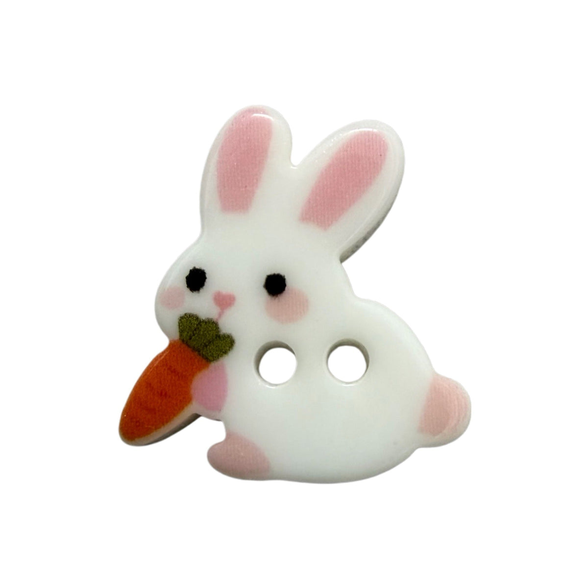 Bunli - DIY 10 Pack Carrot Bunny Two-Hole Button