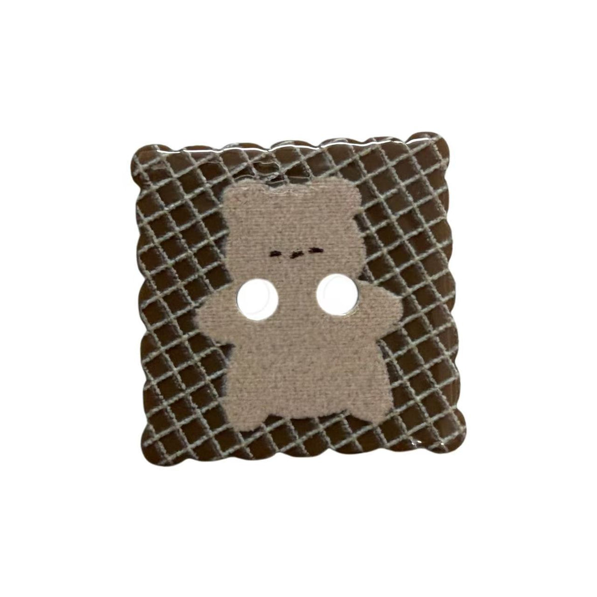 Bunli - DIY 10 Pack Bear Waffle Two-Hole Button