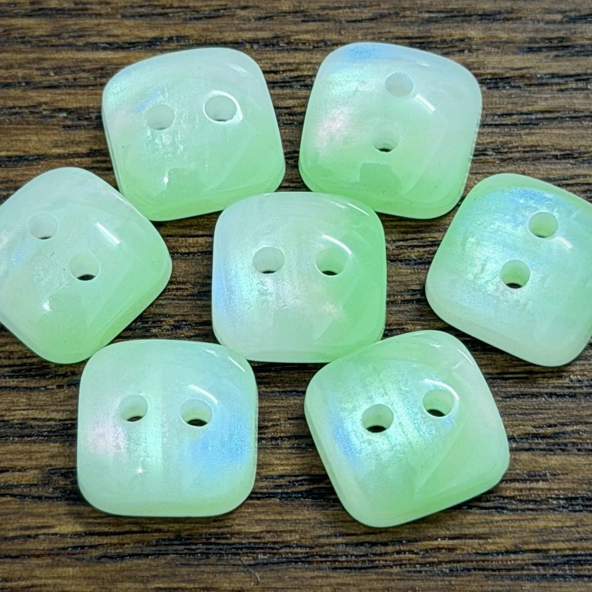 Bunli - DIY 10 Pack Faceted Square Four-Hole Button