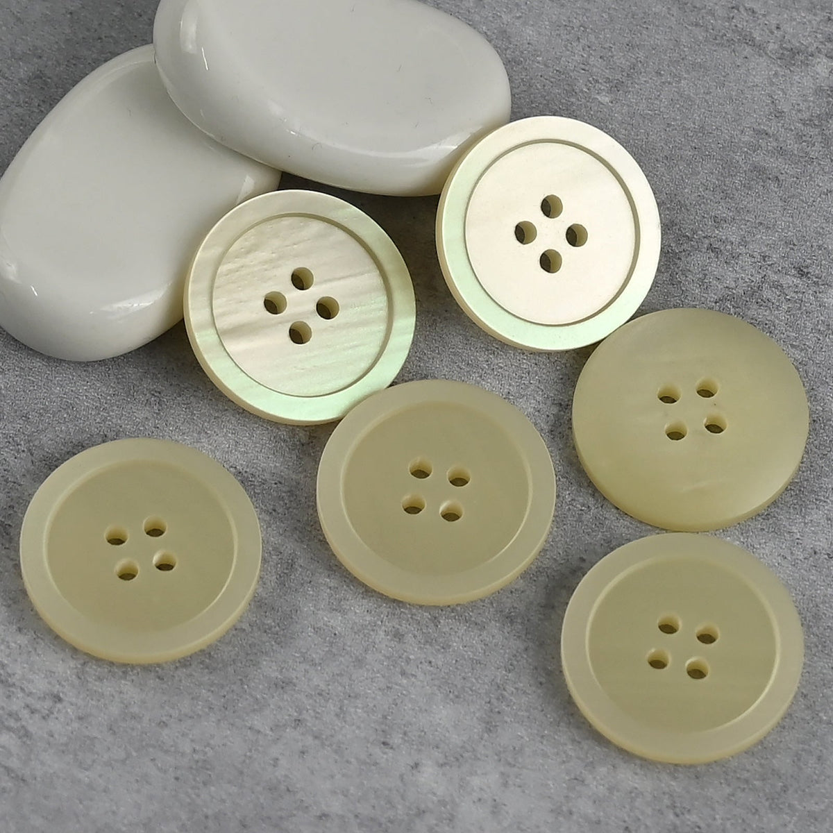 Bunli - DIY 10 Pack Shell Effect Rim Four-Hole Button