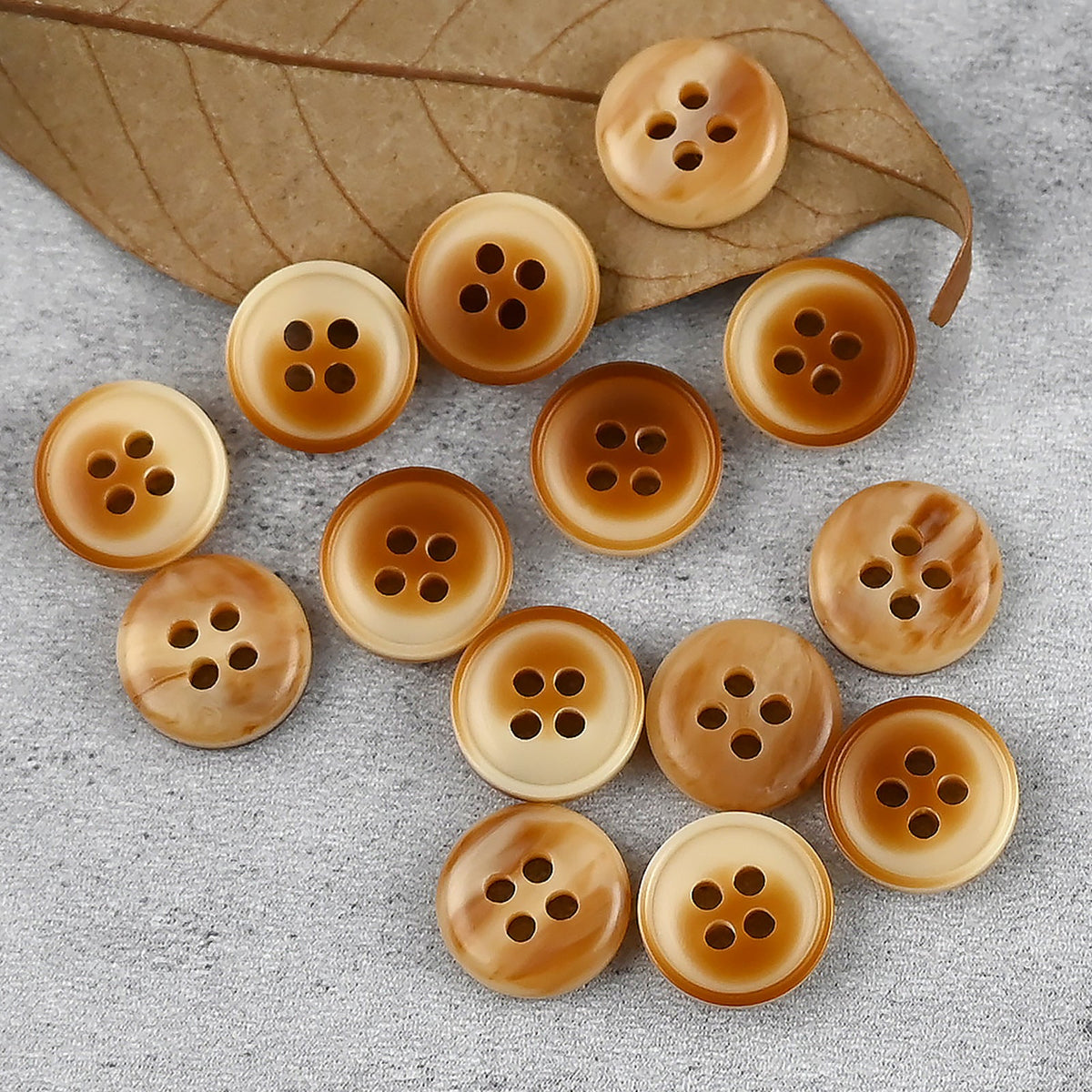 Bunli - DIY 10 Pack Gradient Contrast Four-Hole Button