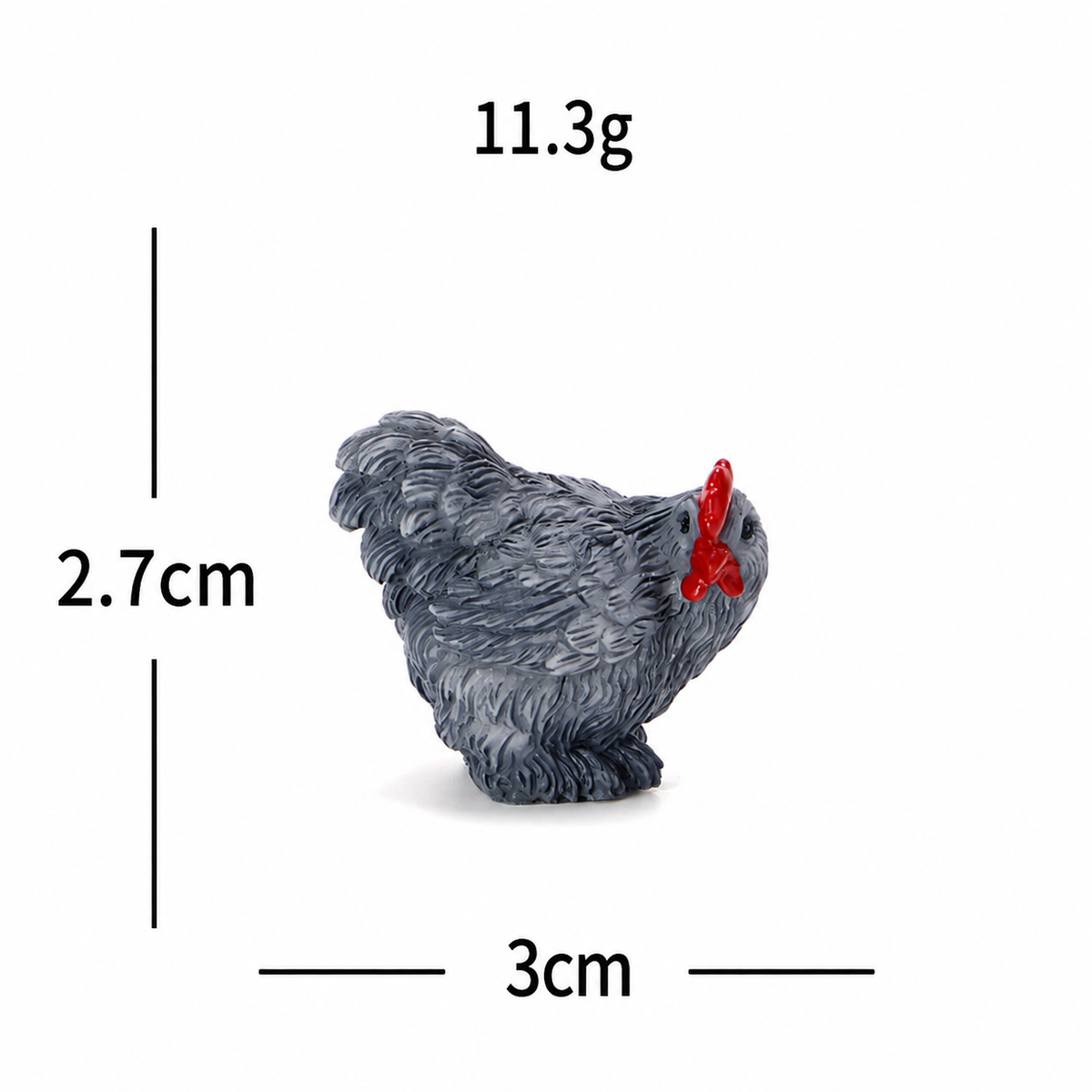 Objella - Textured Rooster Pose Miniature Ornament