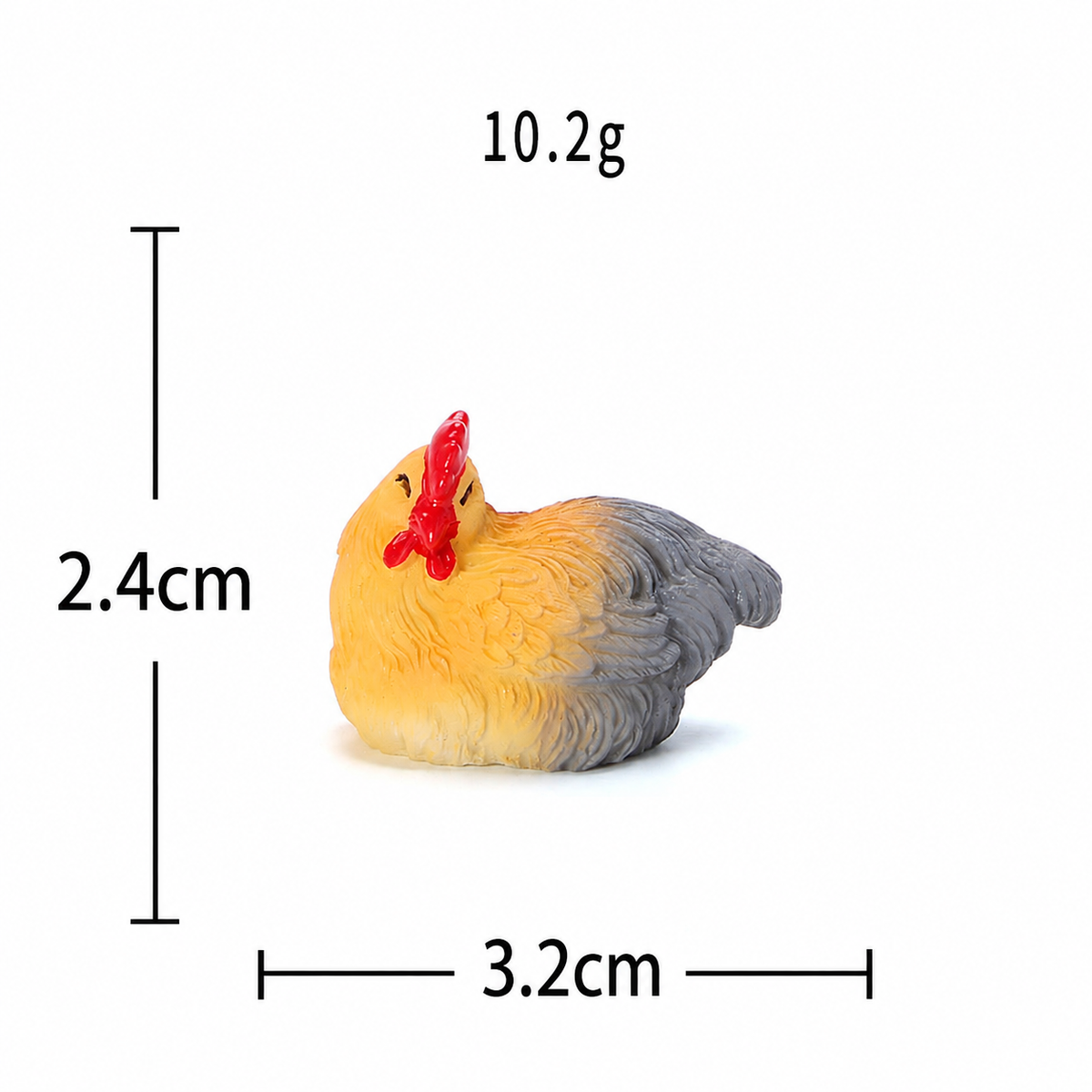Objella - Textured Rooster Pose Miniature Ornament