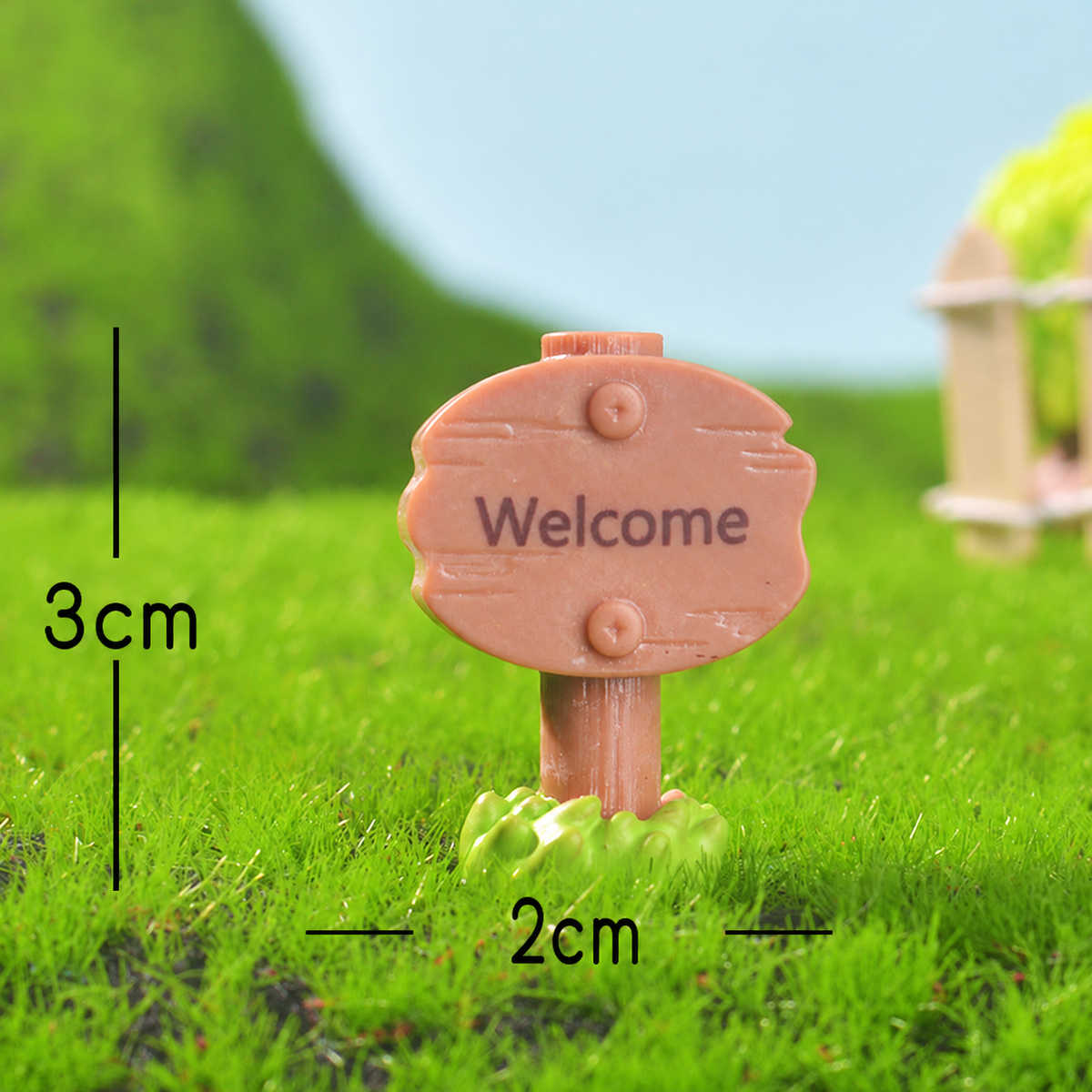 Objella - Rustic Sign Fence Miniature Ornament