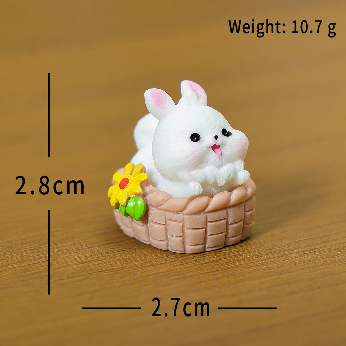 Objella - Fluffy-Tail Rabbit Miniature Ornament